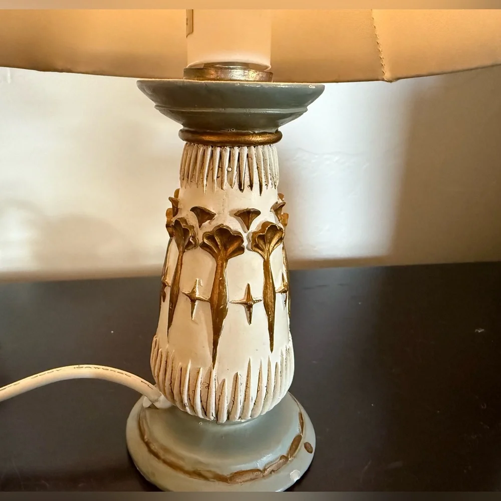 Mid century modern Mini Accent art table lamp petite vanity light dresser VTG 9”